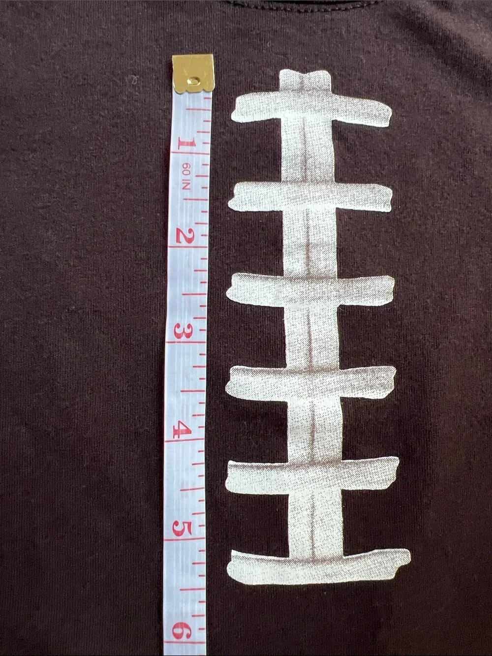 The Children's Place | Dark Brown Bodysuit Cream Football Lace Graphic Sz 12-18M